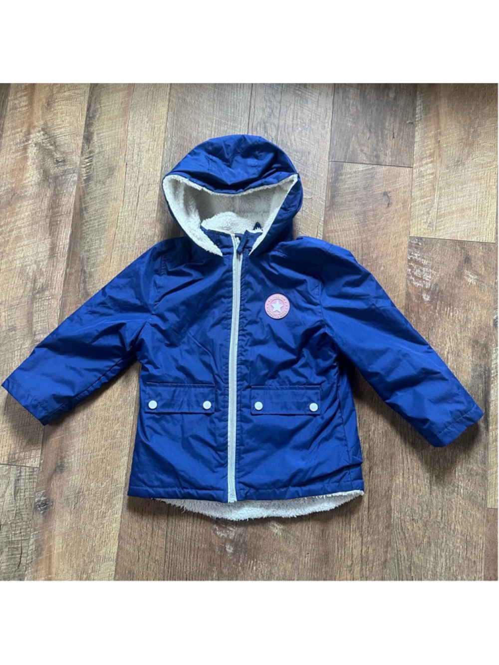 Girls Wippette Blue Hooded Jacket Size 5/6 Summer
